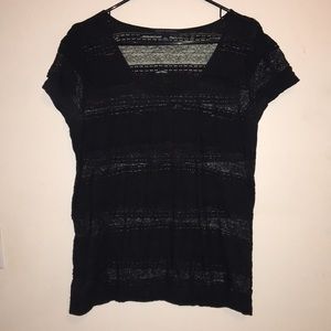 Lacy, Sheer black top
